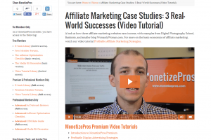 MonetizePros Premium video tutorials