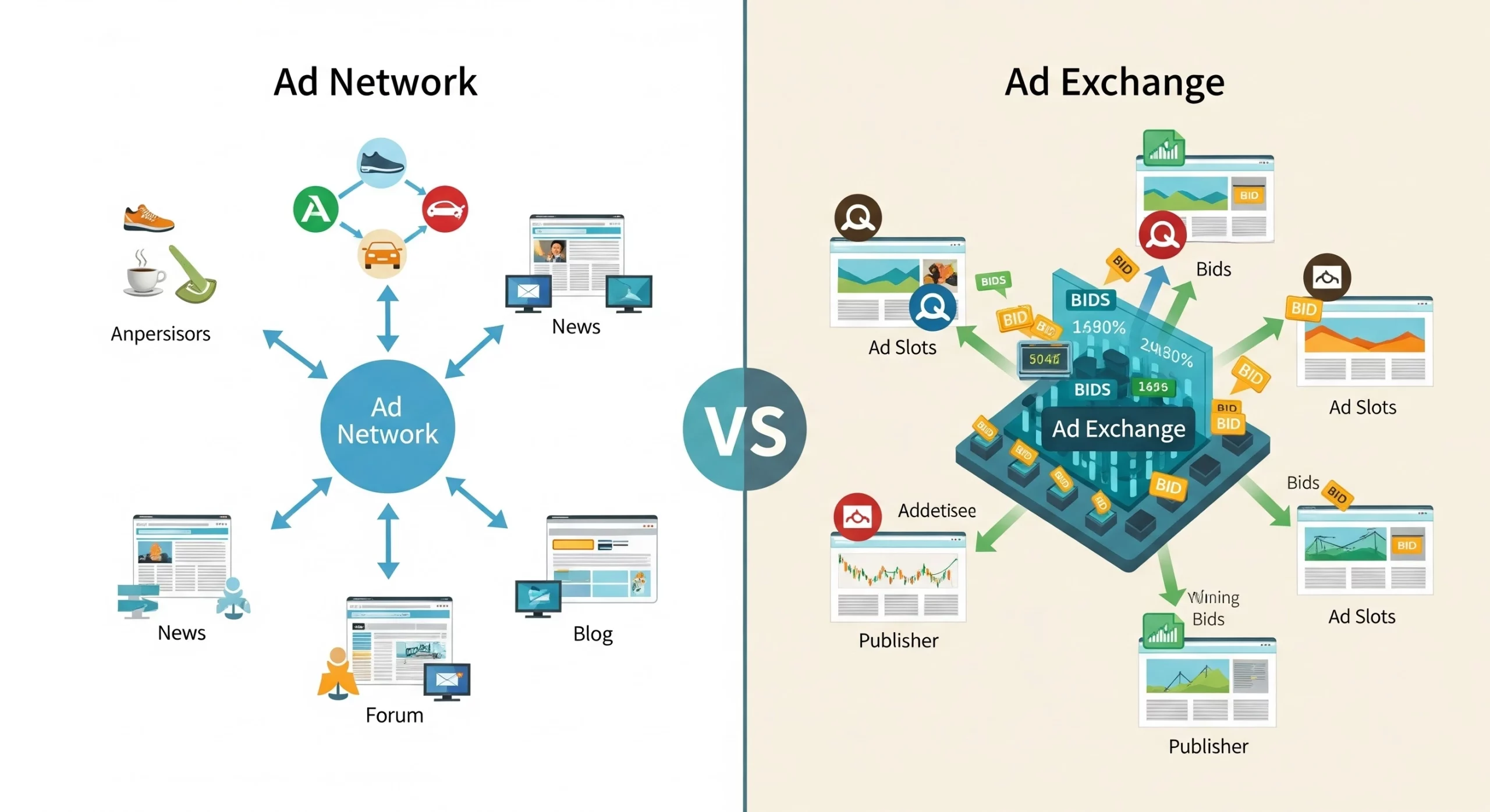 Ad Network vs Ad Exchange