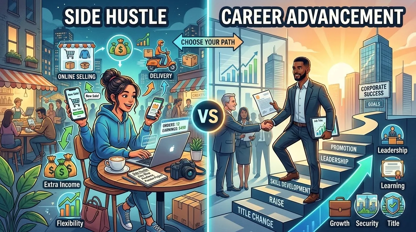 Side Hustle vs Career Advancement