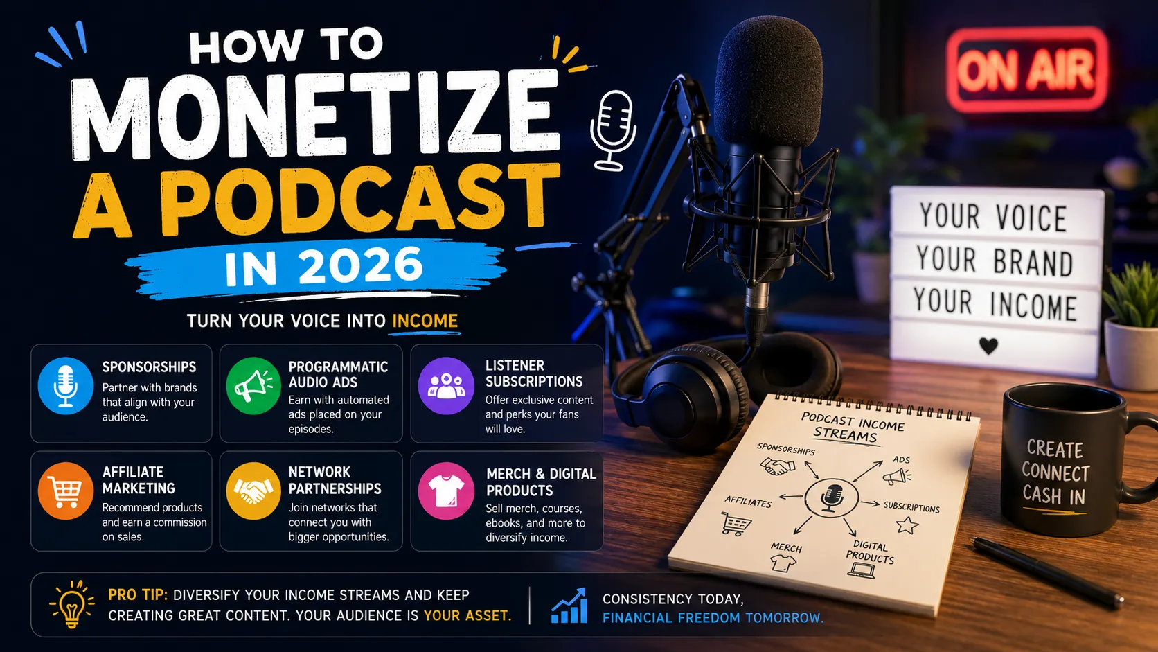 monetize a podcast