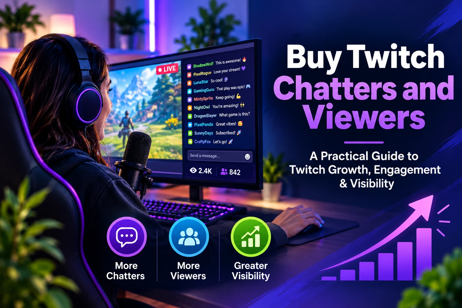 Buy Twitch Chatters and Viewers