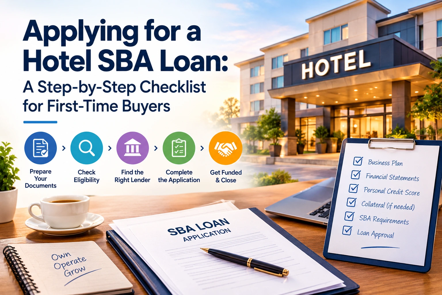 Applying for a Hotel SBA Loan: A Step-by-Step Checklist for First-Time Buyers