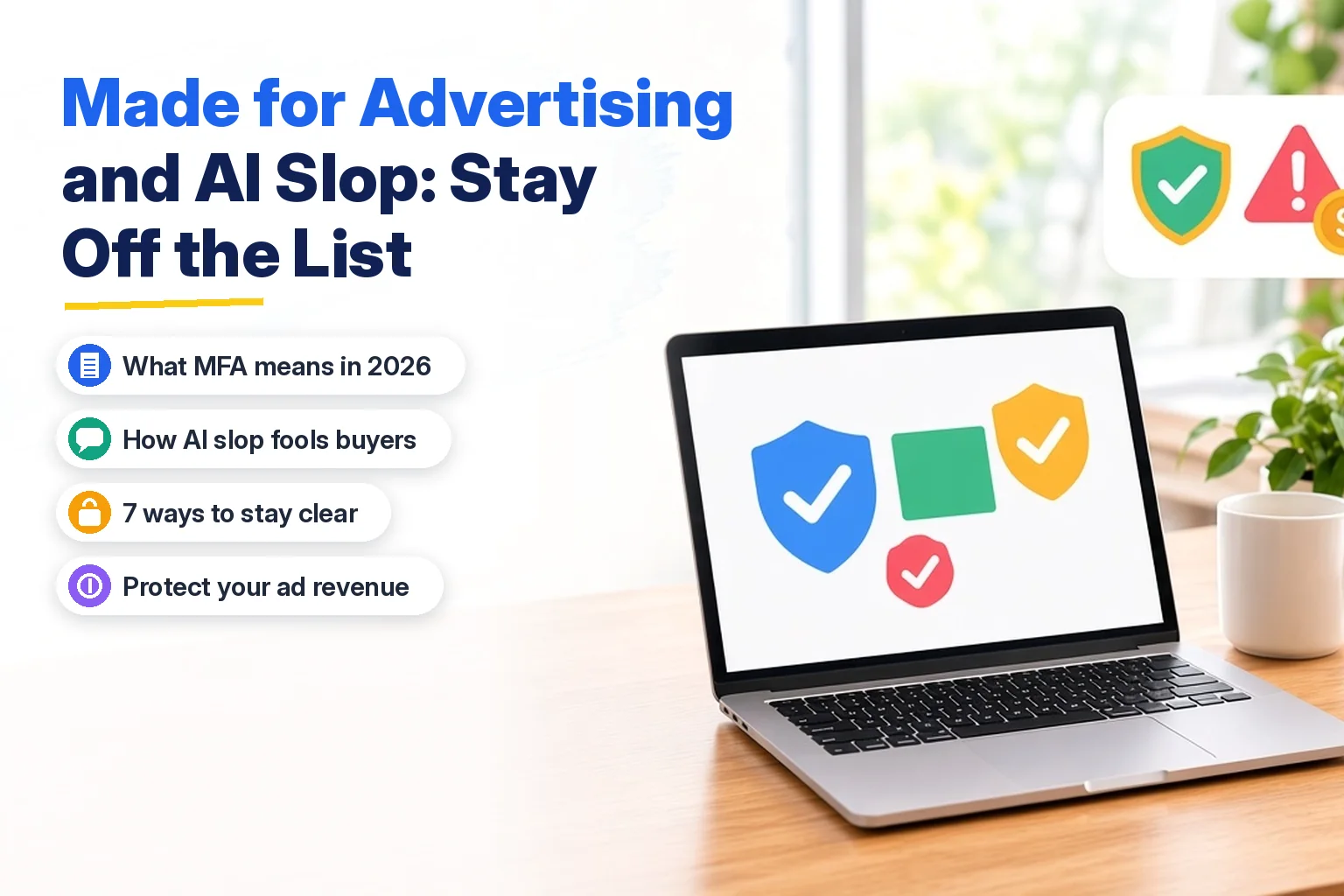 Made for advertising and AI slop guide for real publishers staying off exclusion lists